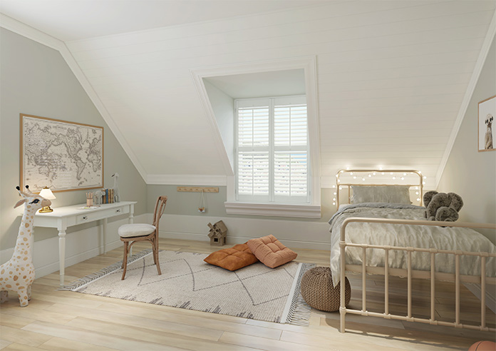 Kensington, Muted White - Full Height Plantation Shutter - Image 7